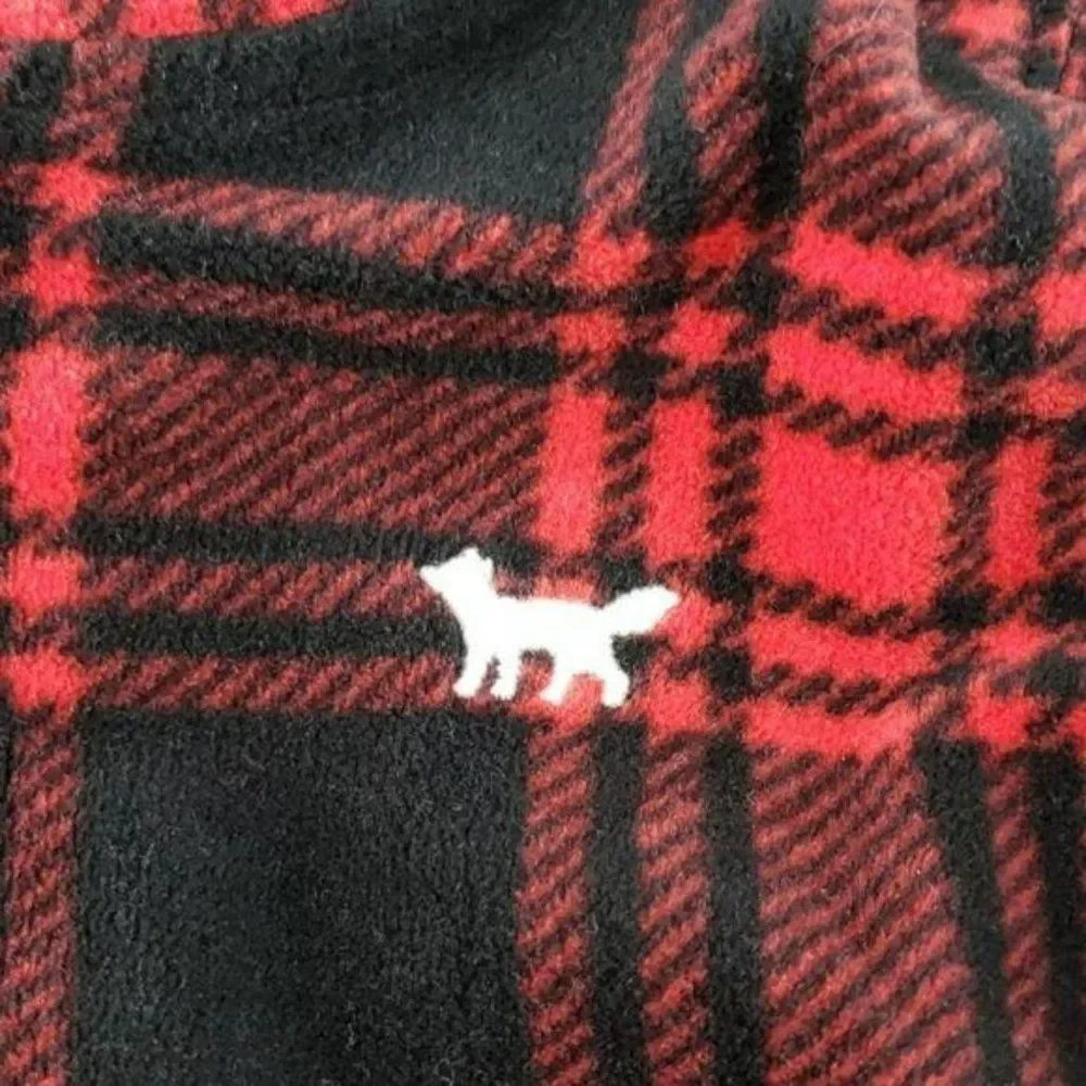 Carters Red & Black Plaid Fleece Pullover With Sherpa-Lined Collar For Baby Boys